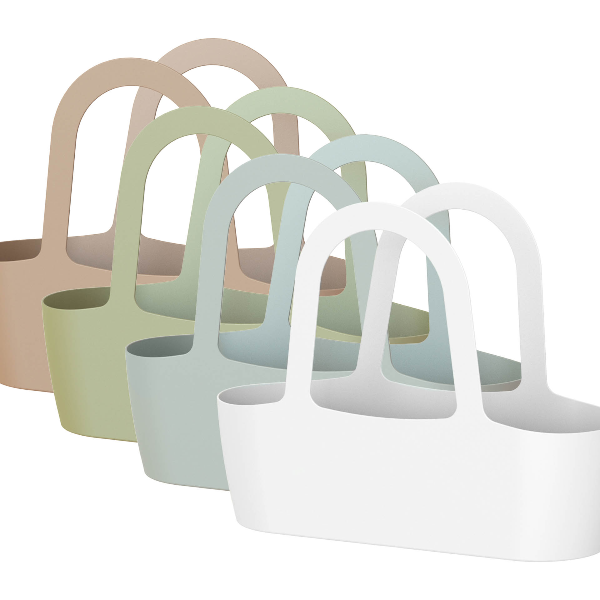Floreira Bolsa Paris 43X16X34cm 7L Bege Escuro