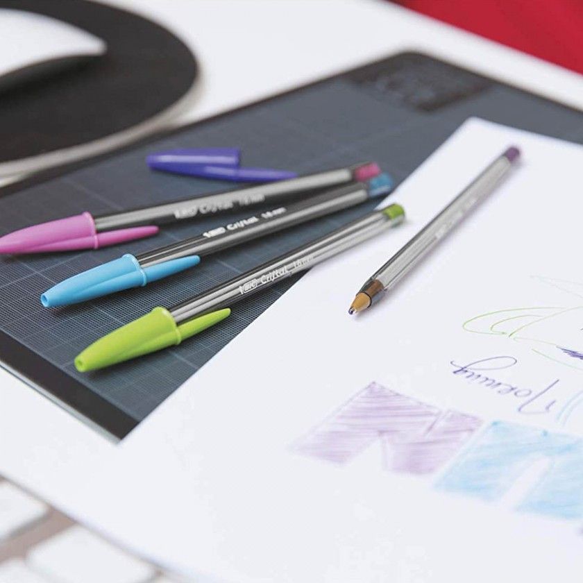 Esferogrfica Bic Cristal Fun Cores 1.6mm Pack 4