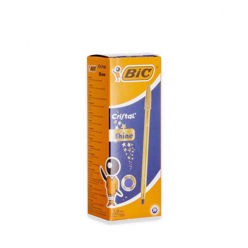 Esferogrfica Bic Cristal Shine Azul
