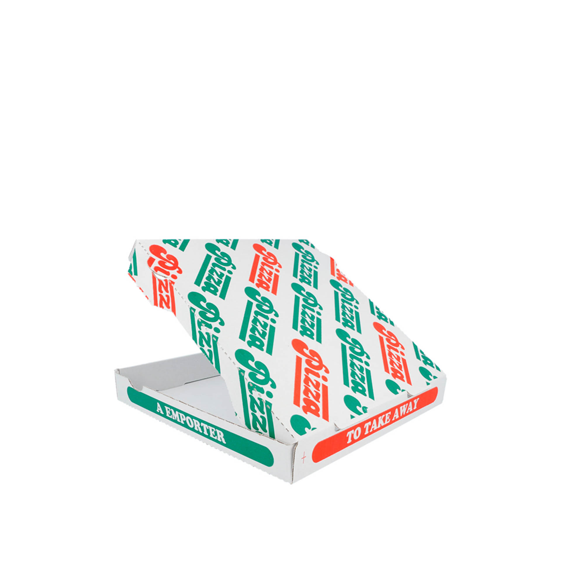 Caixa Cartão para Pizza 26X26X3.5cm Pack 100