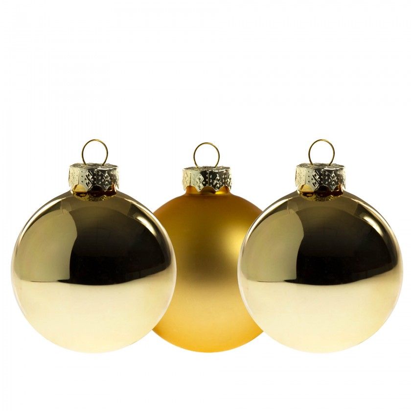 Bola Natal Dourado 6CM Pack 12 Bola Natal Dourado 6CM Pack 12