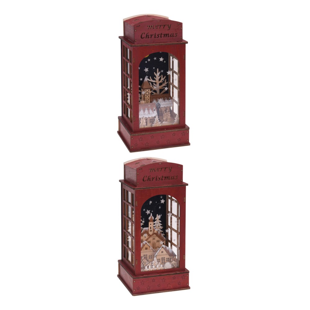 Farol Madeira Com 10Leds Vermelho