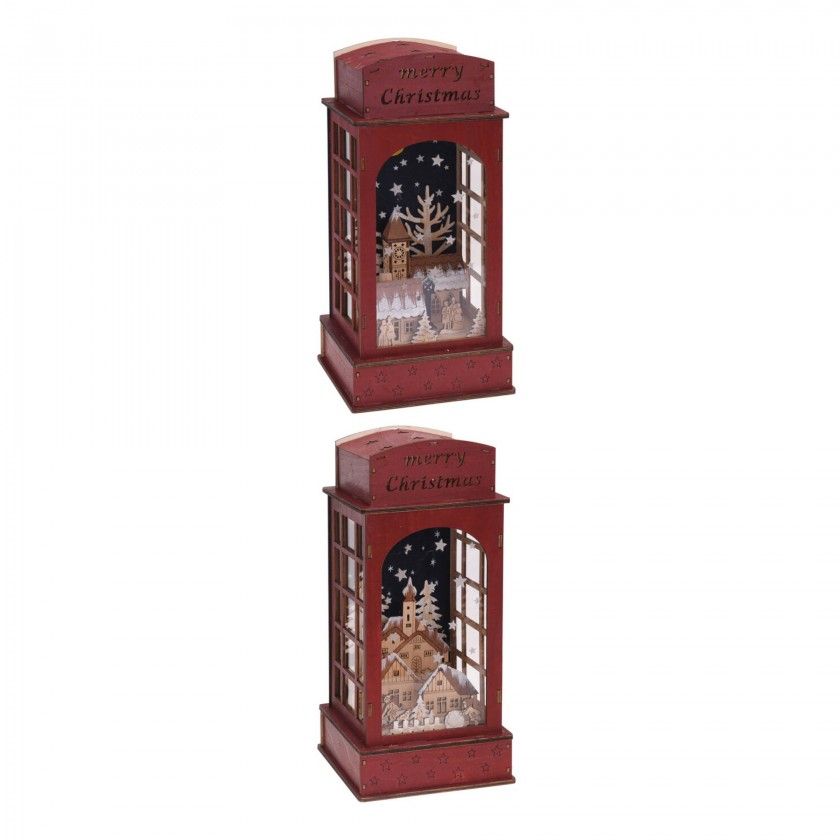 Farol Madeira Com 10Leds Vermelho Farol Madeira Com 10Leds Vermelho