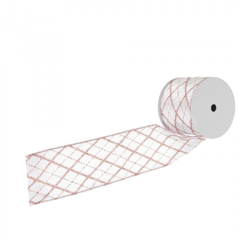 Rolo Fita Bege Dourada 270X4CM