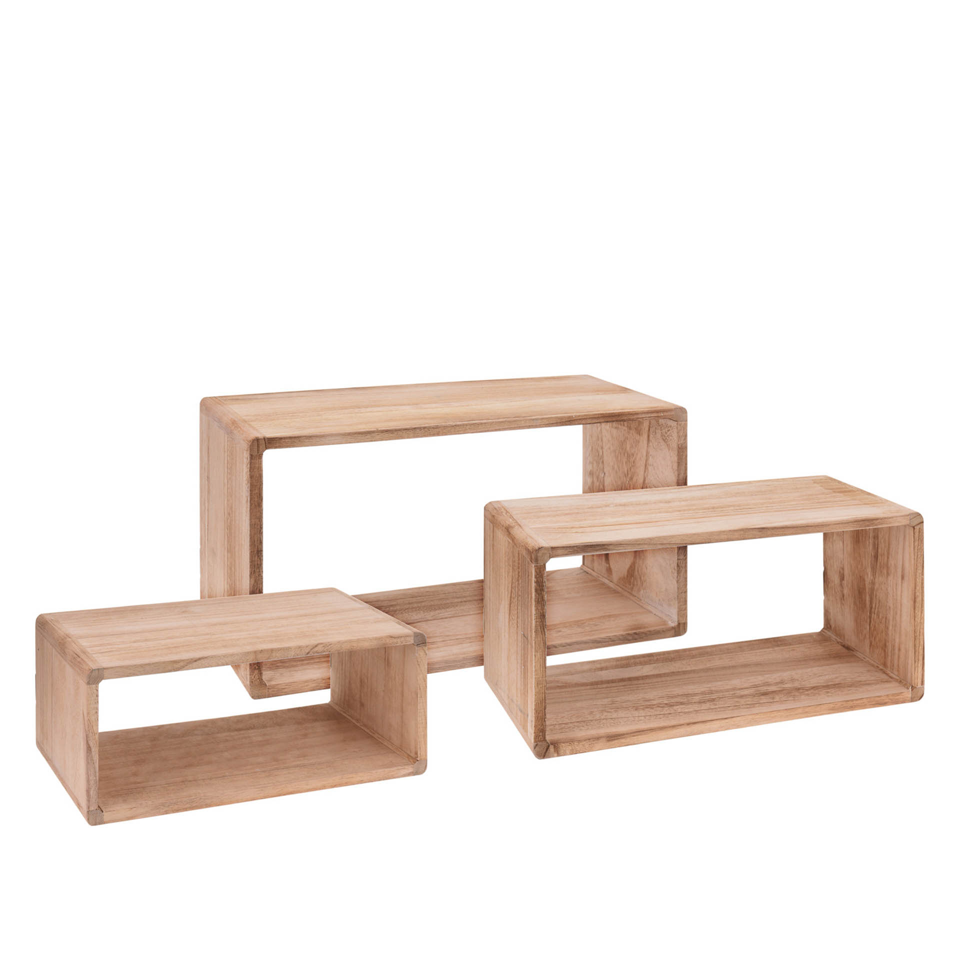 Conjunto 3 Estantes Madeira