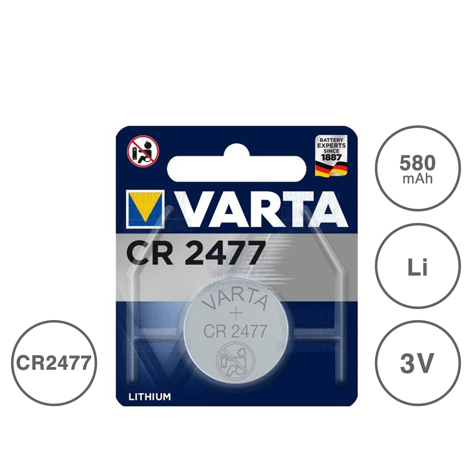 Pilha Varta Botão CR2477