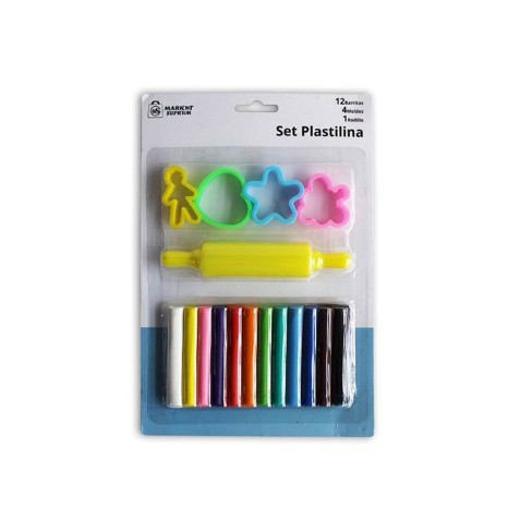 Plasticina 12 Barras + 5 Acessórios 17.5X13.5cm - Image product