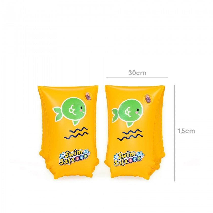 Braçadeira Natação Ar Insuflável Amarelo 30X15cm Braçadeira Natação Ar Insuflável Amarelo 30X15cm