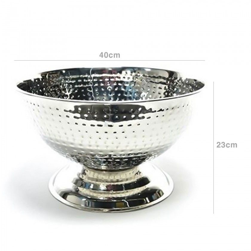 Balde Porta Garrafas Aço Martelado 40X23cm Balde Porta Garrafas Aço Martelado 40X23cm