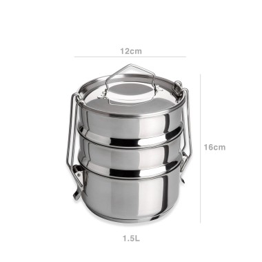 Marmita Inox Fundo T�rmico Cookware Tripla 1500ml 12X16cm
