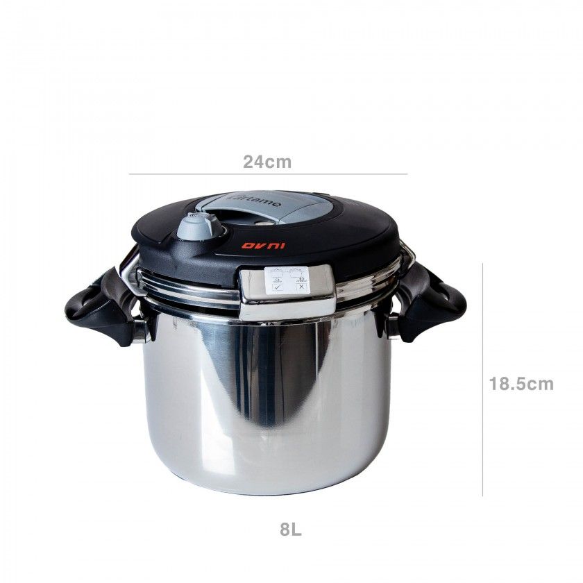 Panela Pressão Inox Ovni Redonda 8L 24X18.5cm Panela Pressão Inox Ovni Redonda 8L 24X18.5cm
