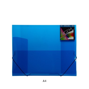 Pasta com El�sticos Azul A4