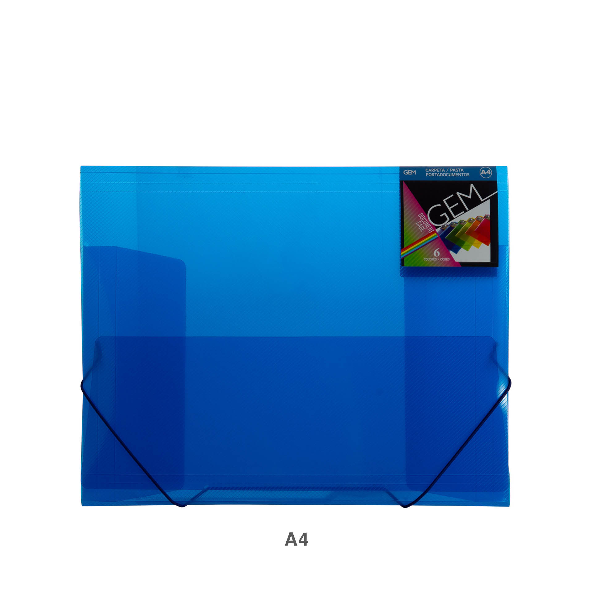 Pasta com Elásticos Azul A4
