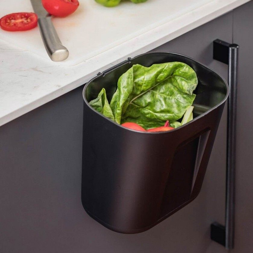 Balde Be-Smart com Tampa e Suporte Preto 3l 18.5X19.5X16cm Balde Be-Smart com Tampa e Suporte Preto 3l 18.5X19.5X16cm