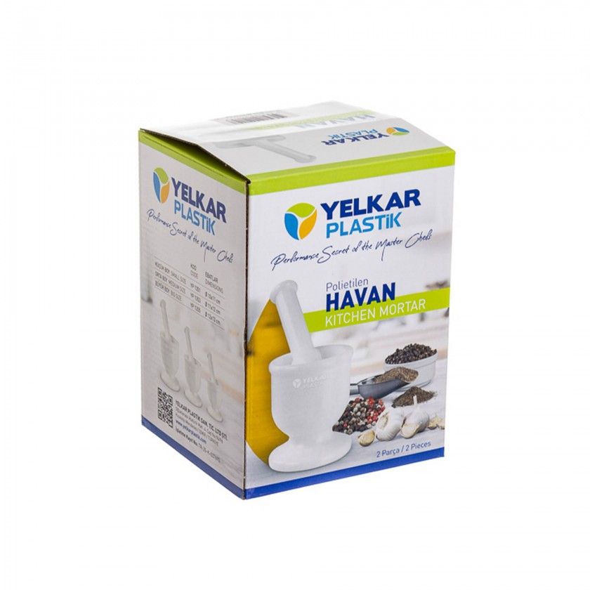 Almofariz com Pilão Branco Redondo 11X12cm Almofariz com Pilão Branco Redondo 11X12cm