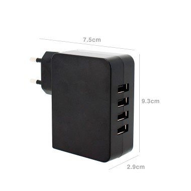Carregador 4 Portas Usb 9.3X7.5X2.9cm