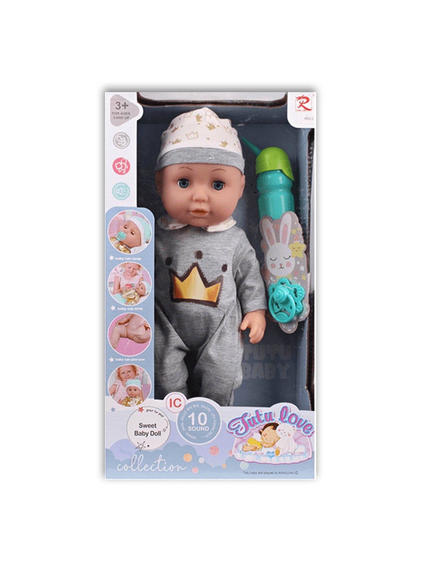 Boneca 10 Sons Tutu Love 37.5X11X20.5cm