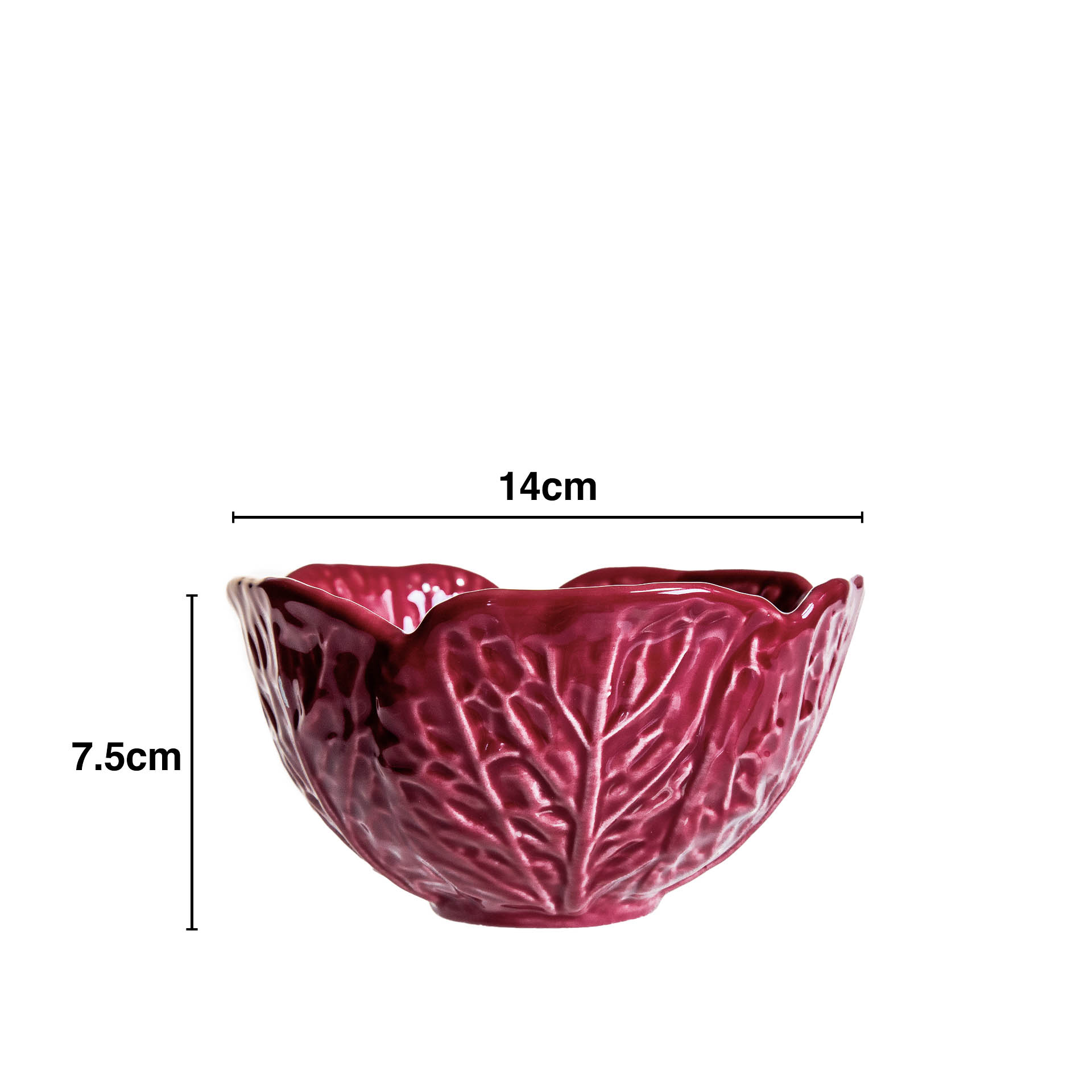 Malga Couve Cerâmica 14X7.5cm