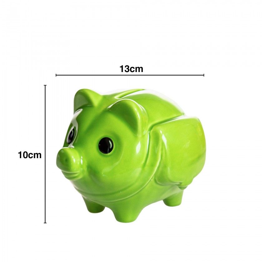 Porco Mealheiro Vidrado 13X10cm