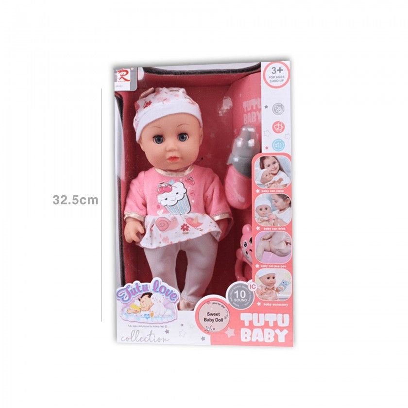 Boneca 10 Sons Tutu Baby 32.5X18X11cm Boneca 10 Sons Tutu Baby 32.5X18X11cm