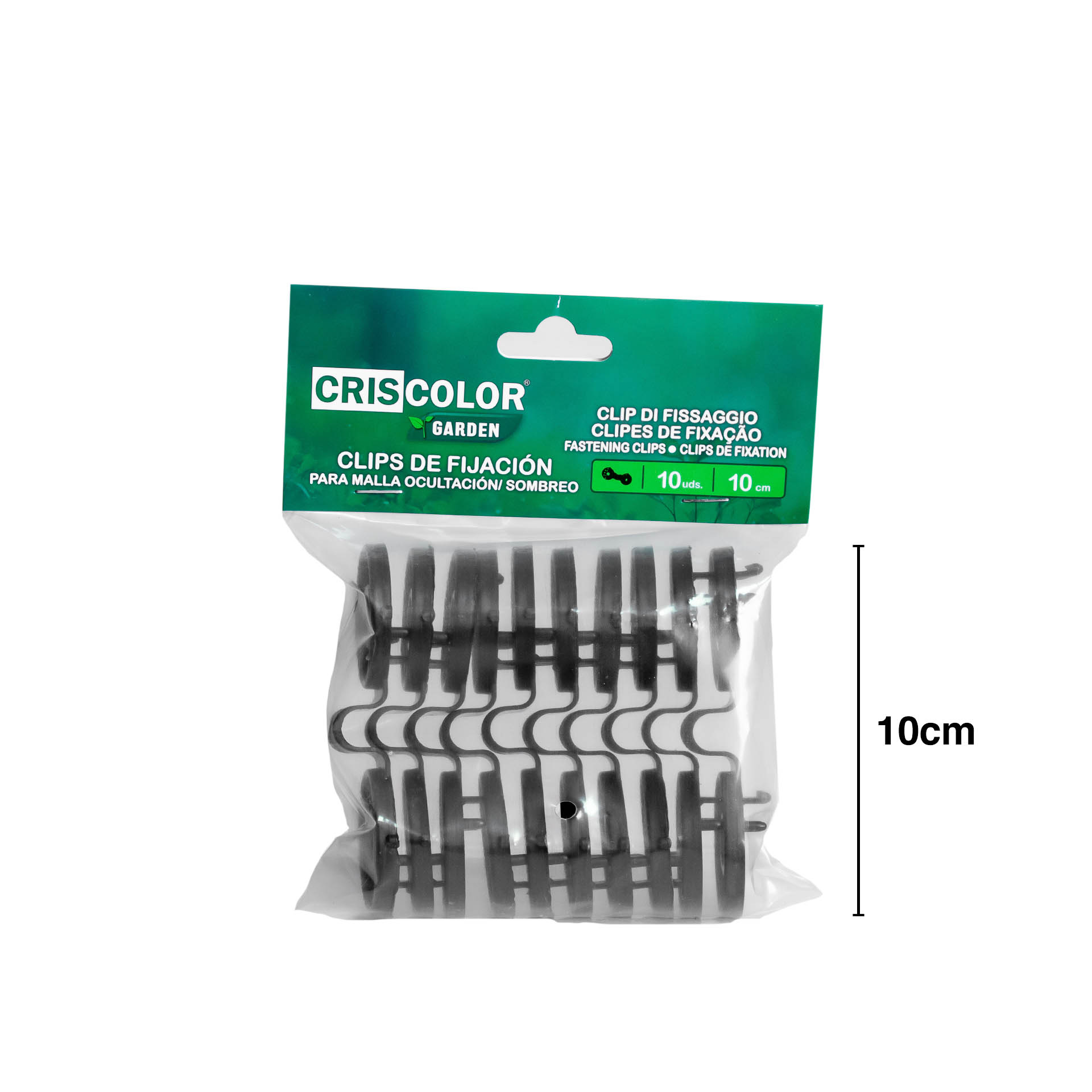Clips Fixação Malha Vedação 10cm Pack 10