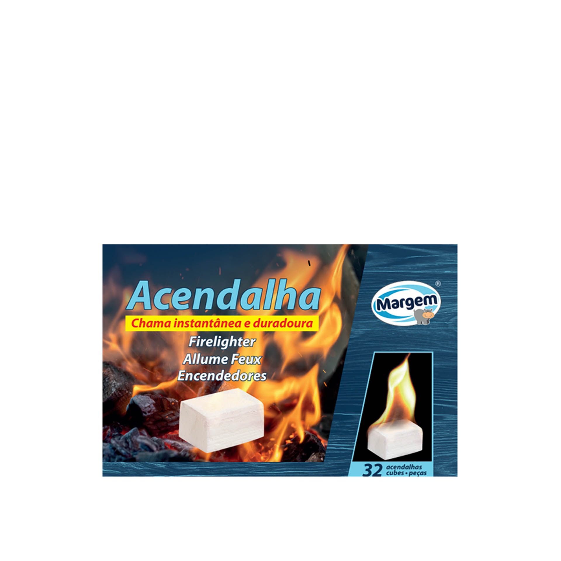 Acendalha Tradicional Branca 32 Cubos