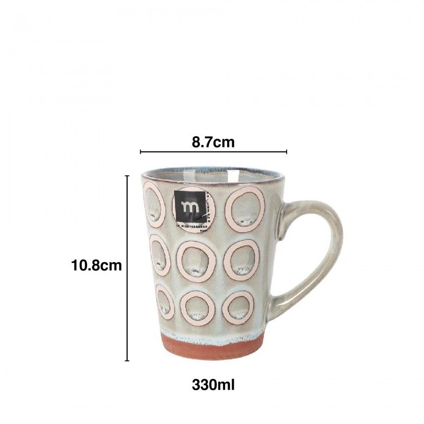 Caneca Porcelana Almudena 330ml 8.7X10.8cm