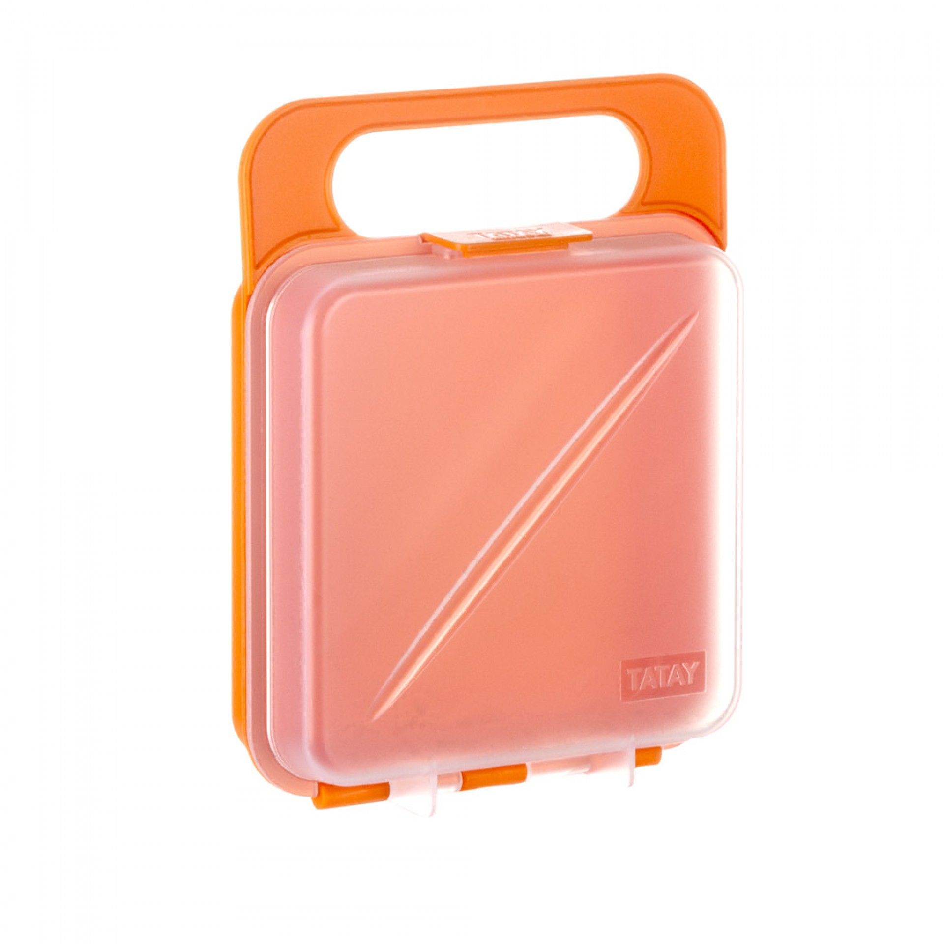 Caixa Hermética Tatay Porta Sandes Laranja 14X14X18CM