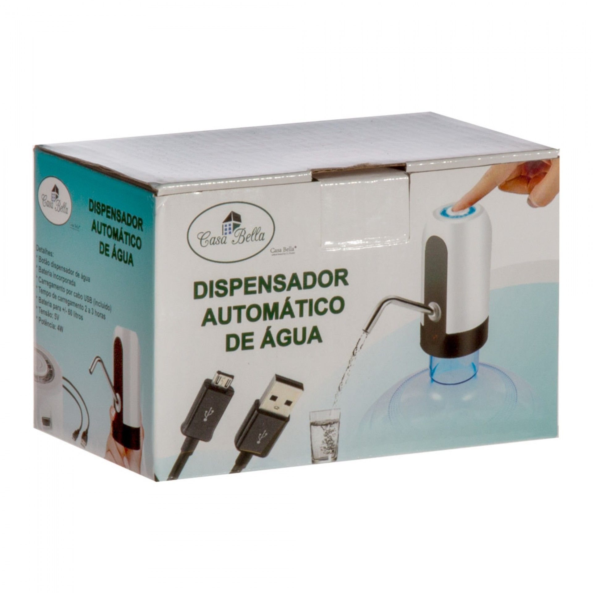 Dispensador Água Automático Plástico 13X7cm