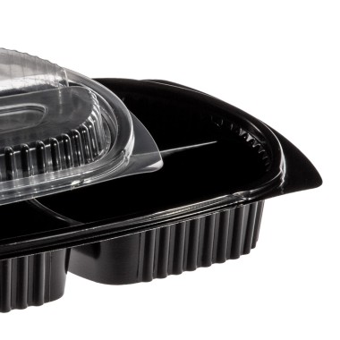 Caixa Take Away Tampa 3 Divisões 26X18.5X2.5cm Pack 102