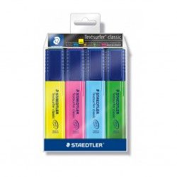 Marcador Staedtler Textsurfer Fluo 4 Cores Marcador Staedtler Textsurfer Fluo 4 Cores