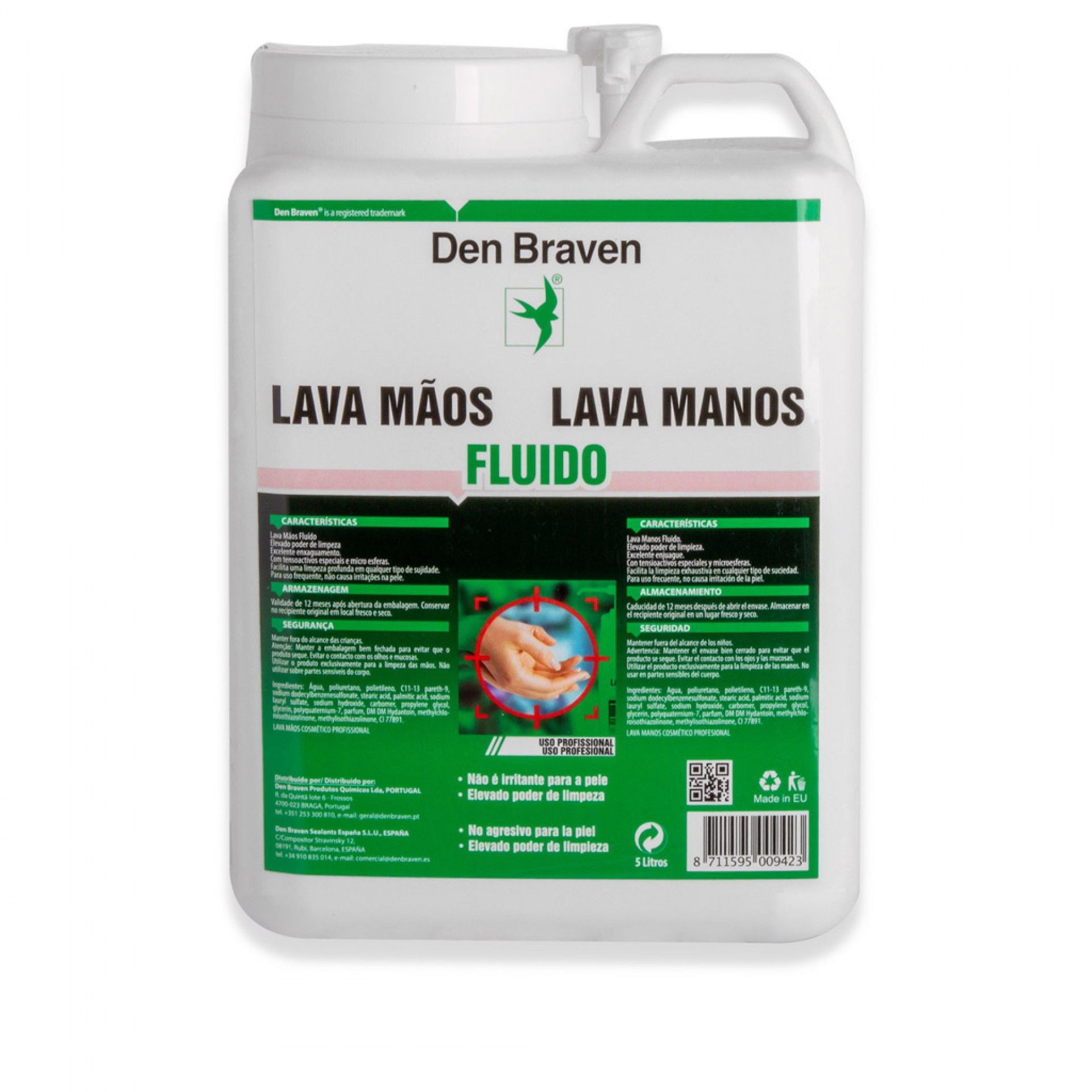 Lava Mãos Fluído + Doseador Den Braven 5000ml