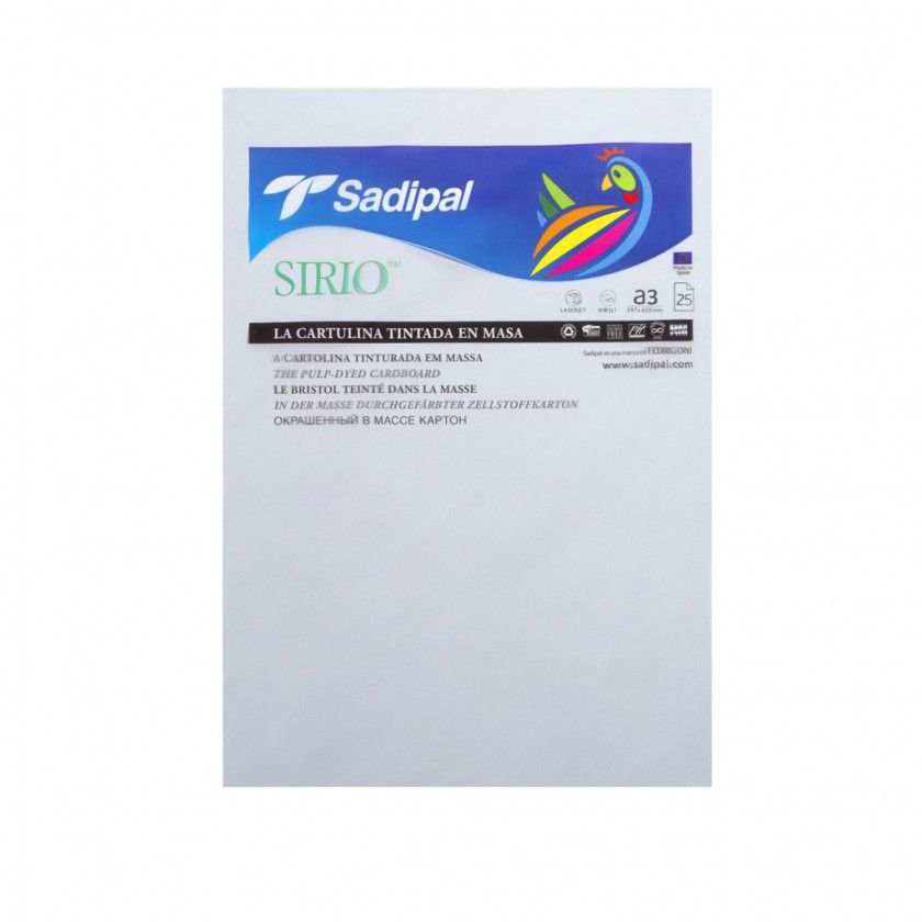 Folha Cartolina Sirio Sadipal A3 Cinzento 29.7X42cm
