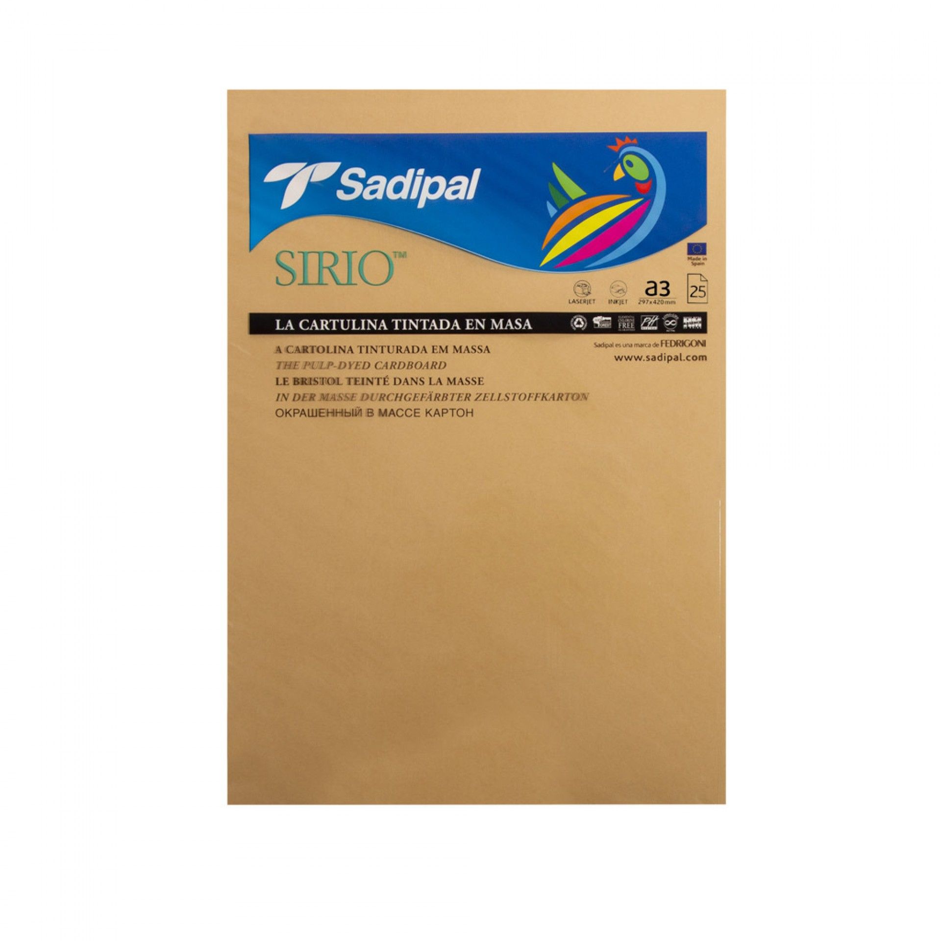 Folha Cartolina Sirio Sadipal A3 Terra 29.7X42cm