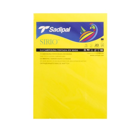 Folha Cartolina Sirio Sadipal A3 Amarelo Canario 29.7X42cm - Image product