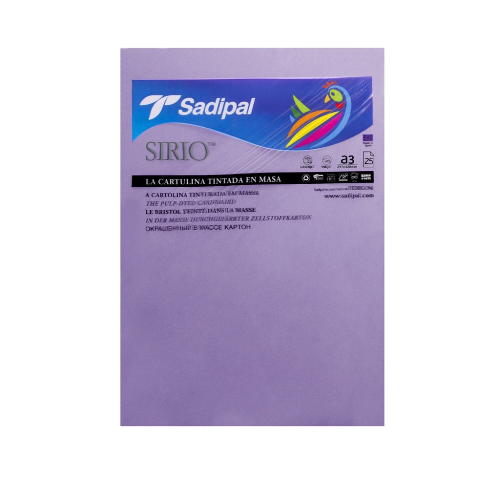 Folha Cartolina Sirio Sadipal A3 Roxo 29.7X42cm