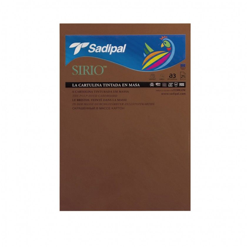 Folha Cartolina Sirio Sadipal A3 Castanho 29.7X42cm