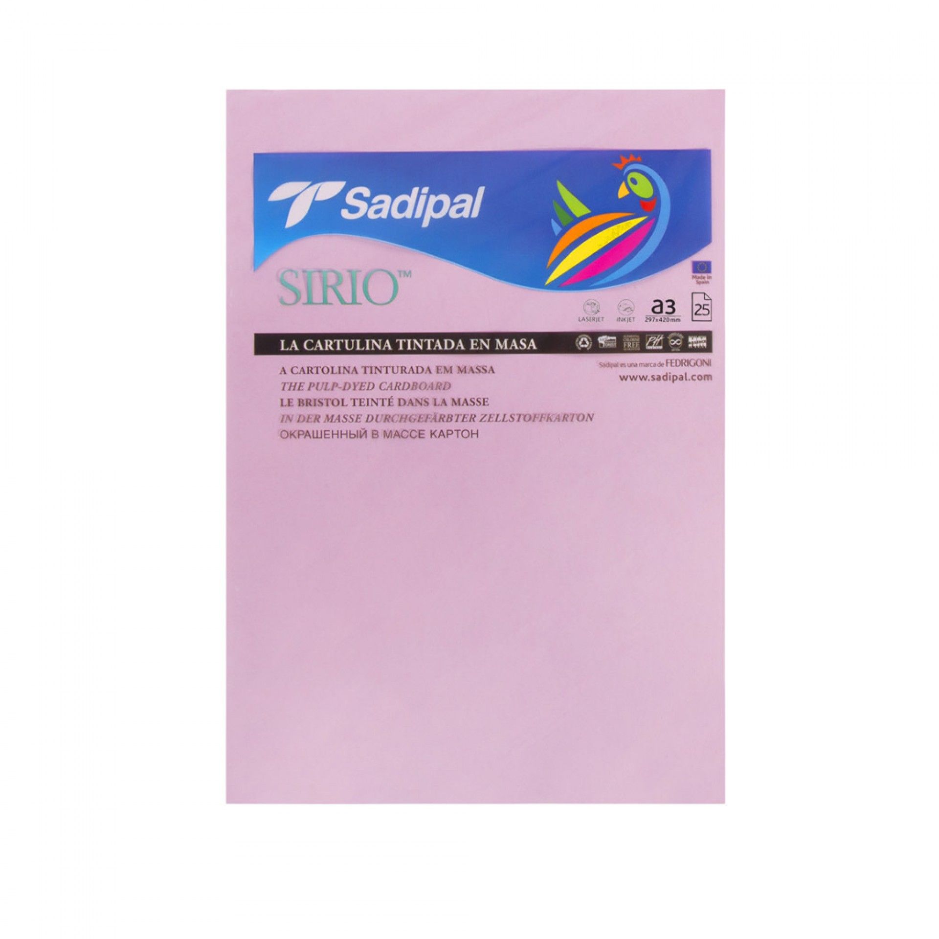 Folha Cartolina Sirio Sadipal A3 Lilás 29.7X42cm