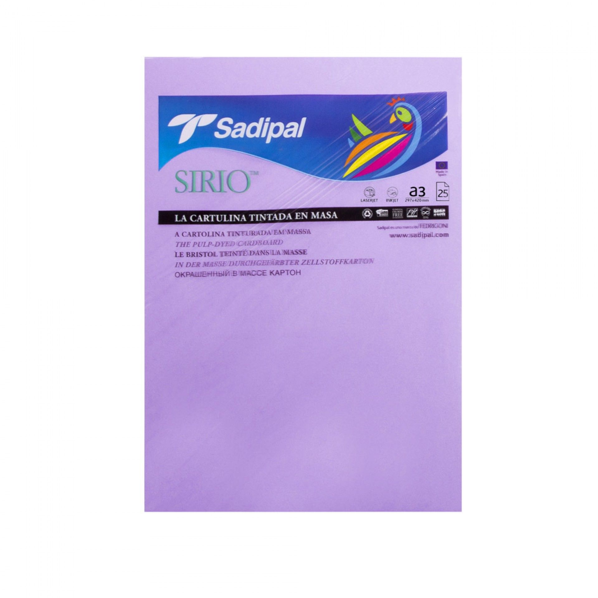 Folha Cartolina Sirio Sadipal A3 Violeta 29.7X42cm