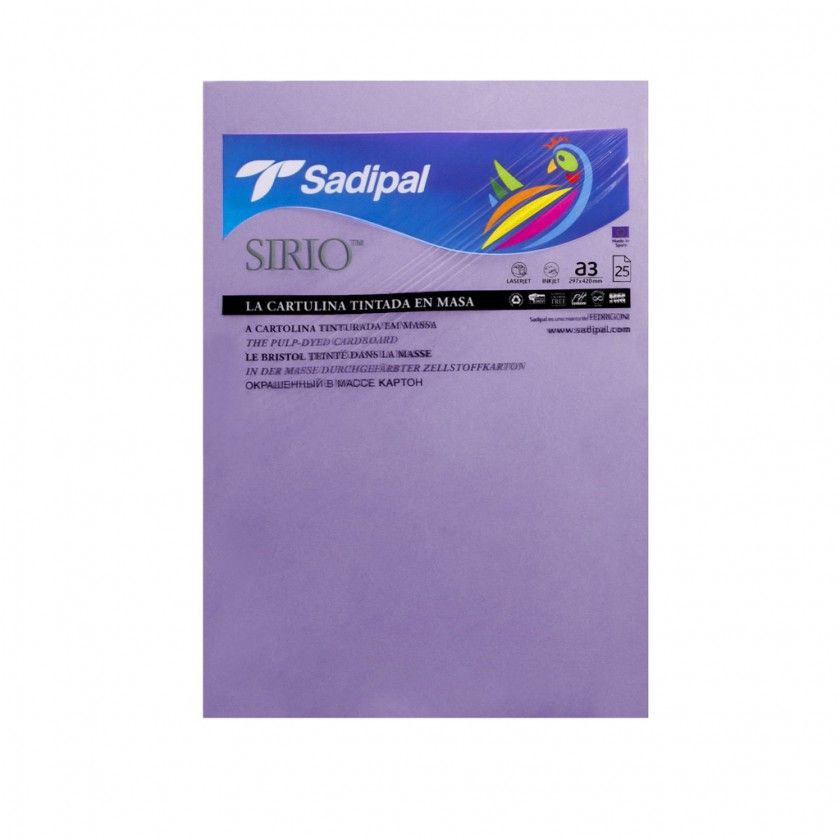 Folha Cartolina Sirio Sadipal A3 Roxo 29.7X42cm