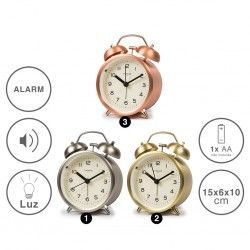 Despertador Timemark Analogico Plstico Multicor 15X6X10cm