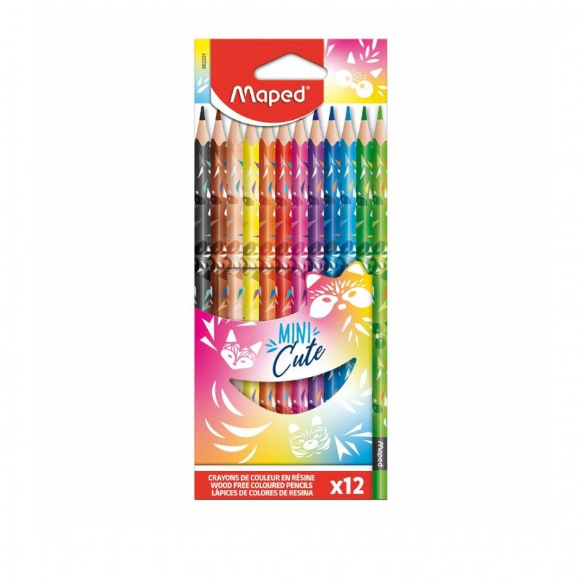 L�pis Cor Maped Minicute 12 Cores