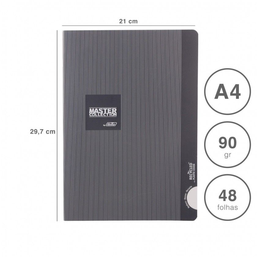 Caderno Agrafado Firmo Pautado A4 48F 90gr