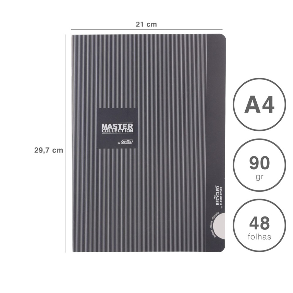 Caderno Agrafado Firmo Pautado A4 48F 90gr