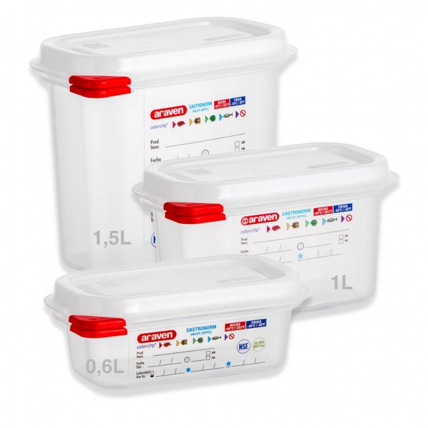 Caixa Herm�tica Polipropileno Tampa Branca Gn1/9