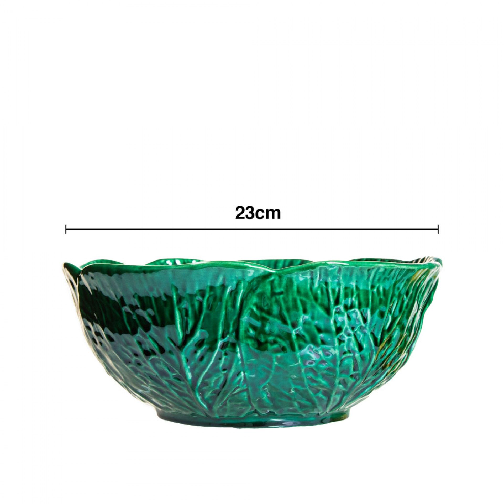 Saladeira Couve Cerâmica 23cm