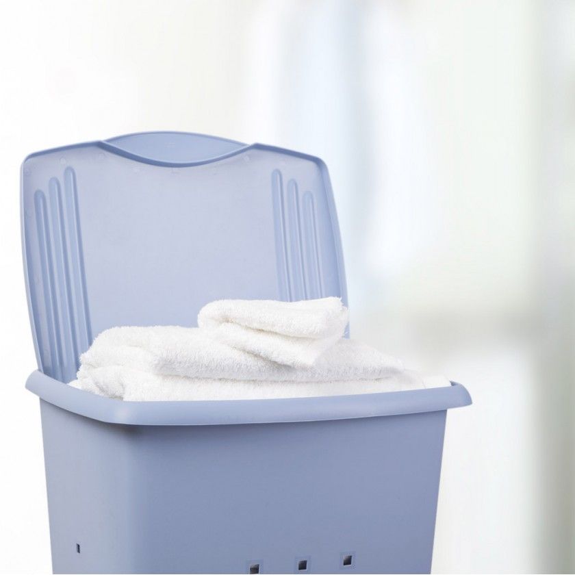 Cesto Roupa Millenium Azul 60L 42X35.5X64CM