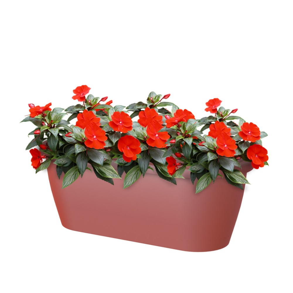 Floreira Algarve Parede 38.5X14.2X14.5cm 5L Vermelho Escuro