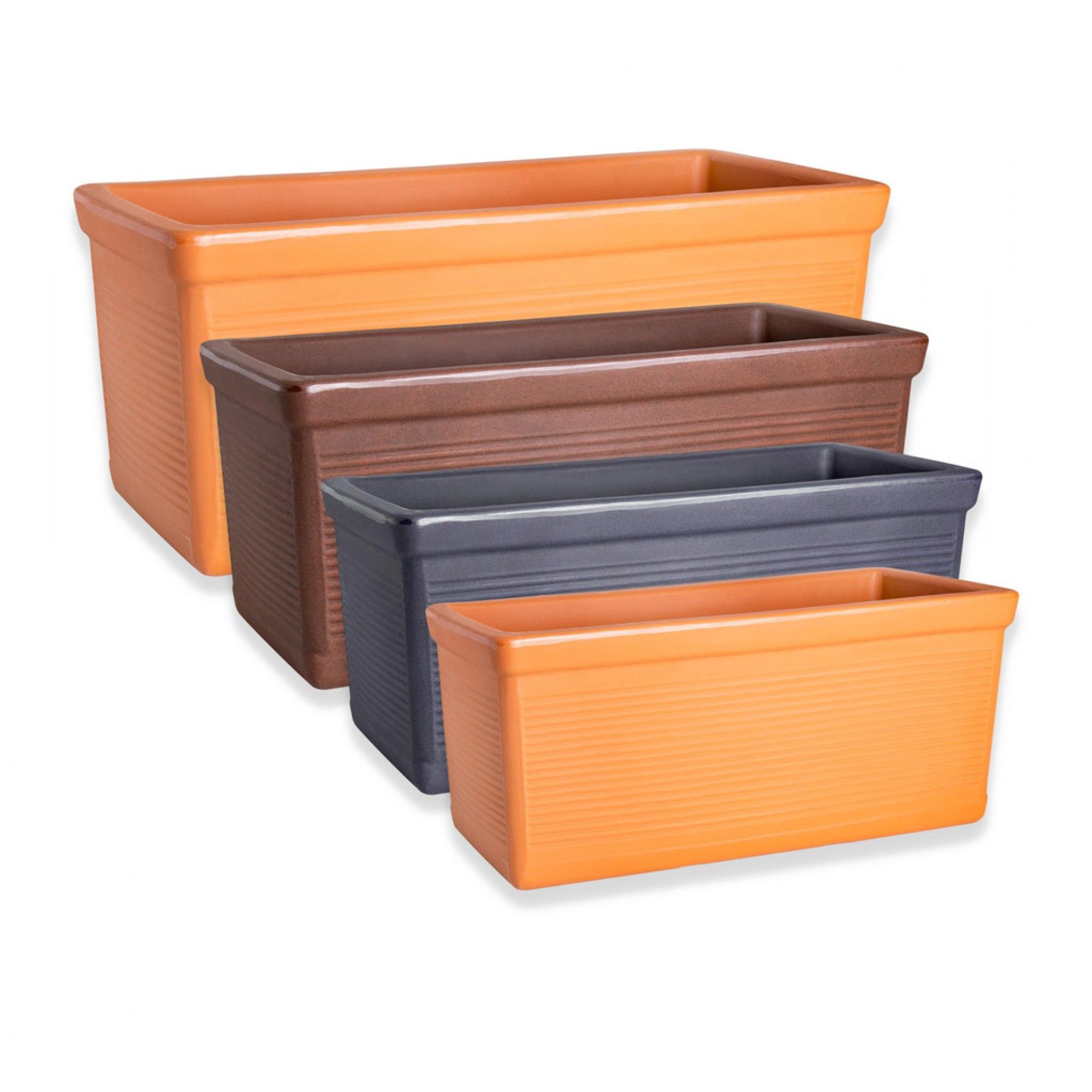 Floreira Plástica Millerigue Preto N.80 82X35X34cm