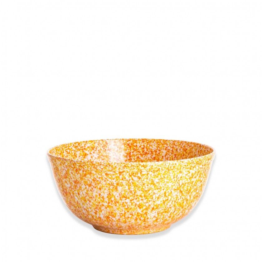 Tigela Melamina Matatizada Amarelo e Branco 1500ml 18X9.5cm